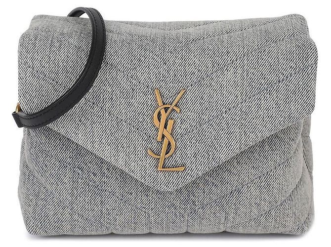 Saint Laurent Bolsa de brinquedos em denim acolchoado Azul - vista 3