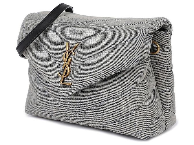 Saint Laurent Bolsa de brinquedos em denim acolchoado Azul - vista 4