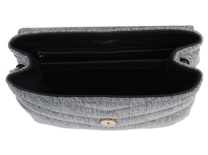 Saint Laurent Bolsa de brinquedos em denim acolchoado Azul - vista 7