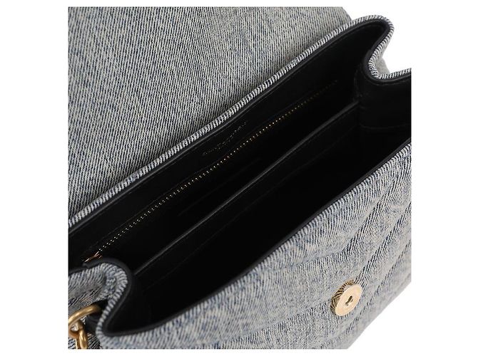 Saint Laurent Bolsa de brinquedos em denim acolchoado Azul - vista 8