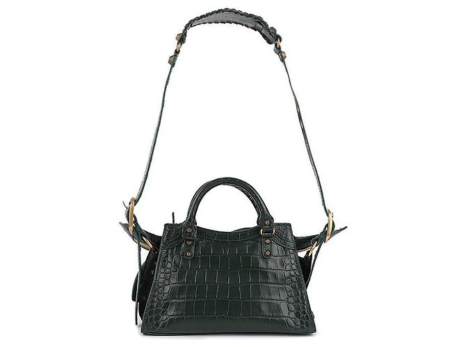 Balenciaga Borsa Tote Crocs Neo Cagole Verde - vista 5