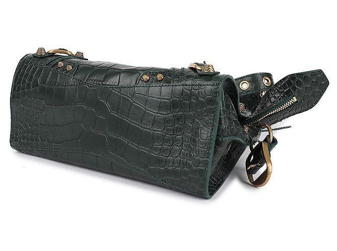 Balenciaga Borsa Tote Crocs Neo Cagole Verde - vista 6