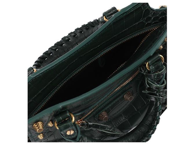 Balenciaga Borsa Tote Crocs Neo Cagole Verde - vista 8