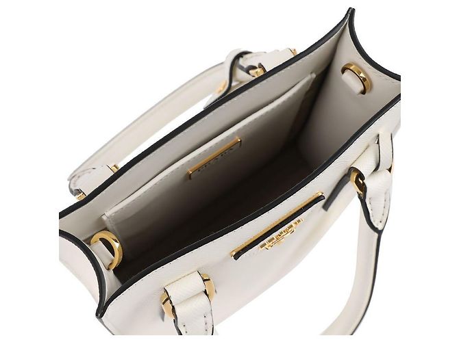 Prada Saffiano-Leder-Handtasche Weiß - Ansicht 8