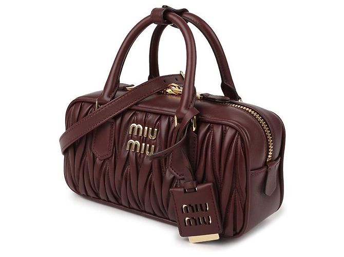 Miu Miu Borsa in pelle nappa Rosso - vista 4