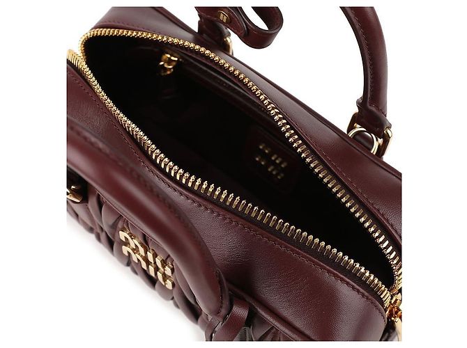 Miu Miu Borsa in pelle nappa Rosso - vista 8