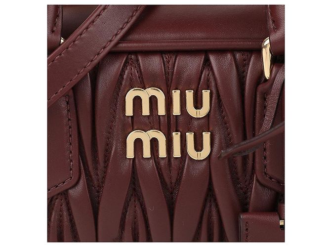 Miu Miu Borsa in pelle nappa Rosso - vista 9