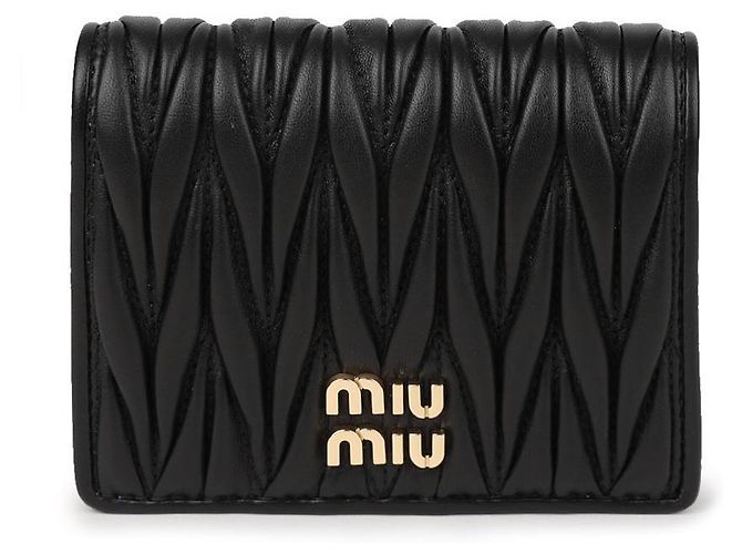 Miu Miu Cartera de piel Nappa Negro - vista 3