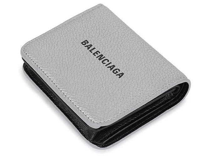 Balenciaga Cartera Logo Cash Plata - vista 6
