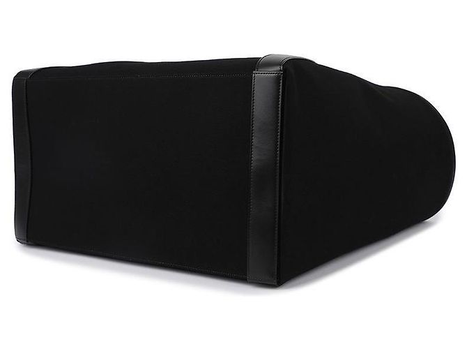 Saint Laurent Tote Bag aus Canvas mit gesticktem Logo Schwarz - Ansicht 6