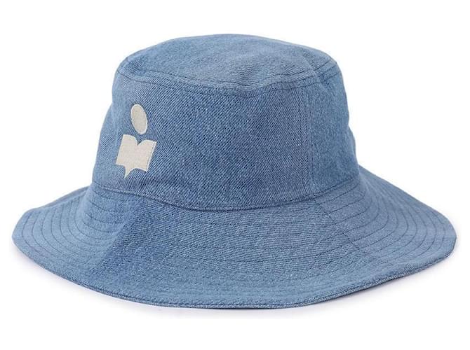 Isabel Marant Bucket Hat mit gesticktem Logo Blau - Ansicht 4