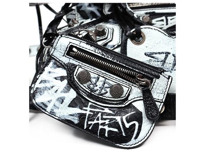 Le Cagole Balenciaga Borsa Tote Cagole Neo Graffiti XS - vista 8