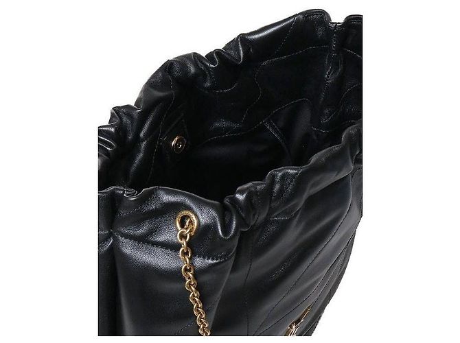 Saint Laurent Lammfelltasche Schwarz - Ansicht 10