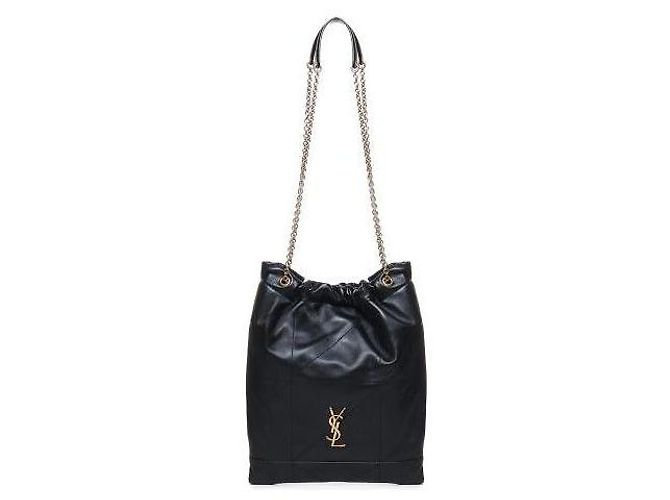 Saint Laurent Lammfelltasche Schwarz - Ansicht 5