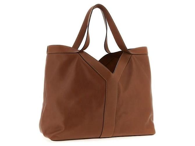 Saint Laurent Grand Tote Marrone - vista 5