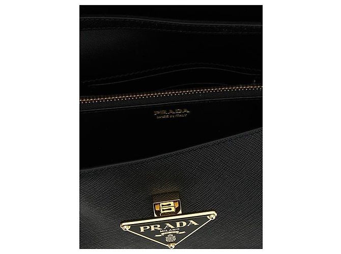 Prada Mini borsa in pelle Saffiano Nero - vista 7