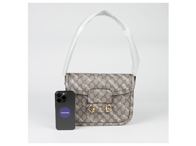 Gucci Borsa a tracolla piccola Horsebit Hacker Project Marrone - vista 7