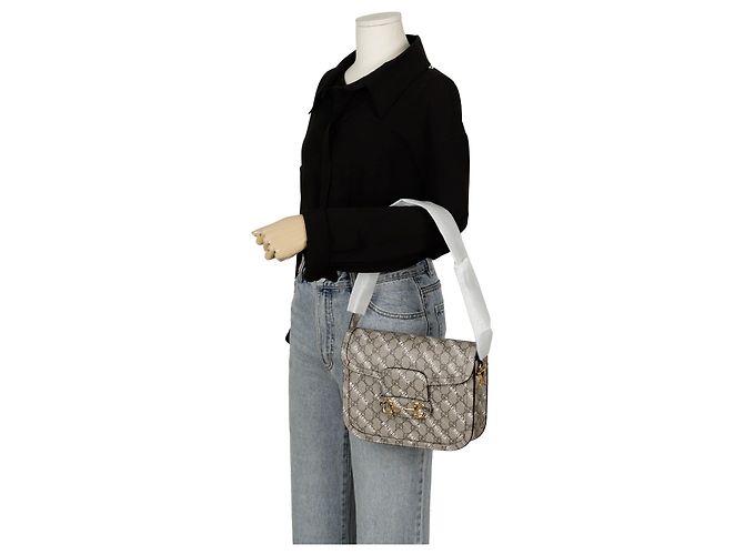 Gucci Borsa a tracolla piccola Horsebit Hacker Project Marrone - vista 9