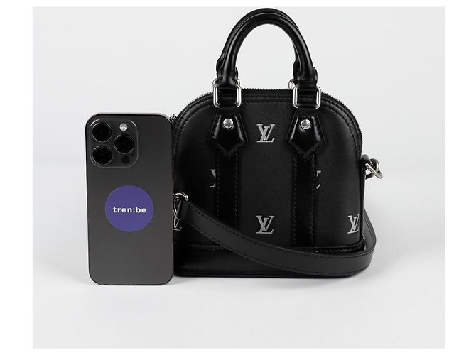 Louis Vuitton Alma Nano Schultertasche Schwarz - Ansicht 7