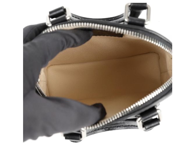 Louis Vuitton Alma Nano Schultertasche Schwarz - Ansicht 8