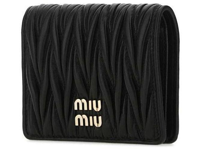 Miu Miu Nappa-Leder-Geldbörse Schwarz - Ansicht 4