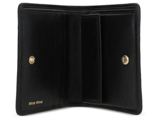 Miu Miu Nappa-Leder-Geldbörse Schwarz - Ansicht 5