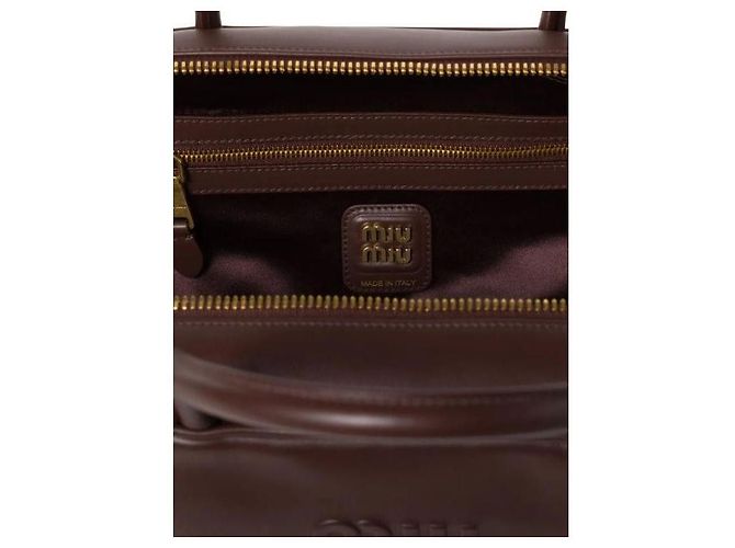 Miu Miu Leather Bow Bag Large Brown - view 8