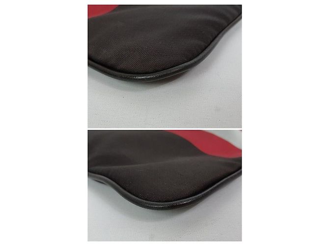 Bally Bolsa transversal de nylon com três listras Marrom - vista 8