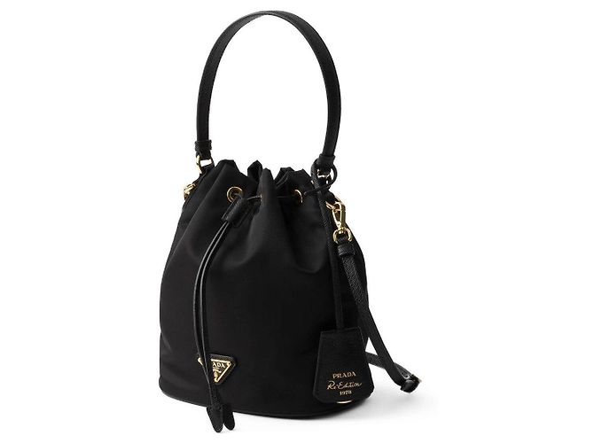 Prada Borsa Mini in Nylon Riedizione Nera Nero - vista 3