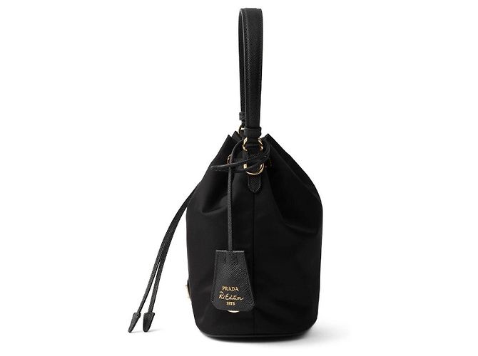 Prada Borsa Mini in Nylon Riedizione Nera Nero - vista 4