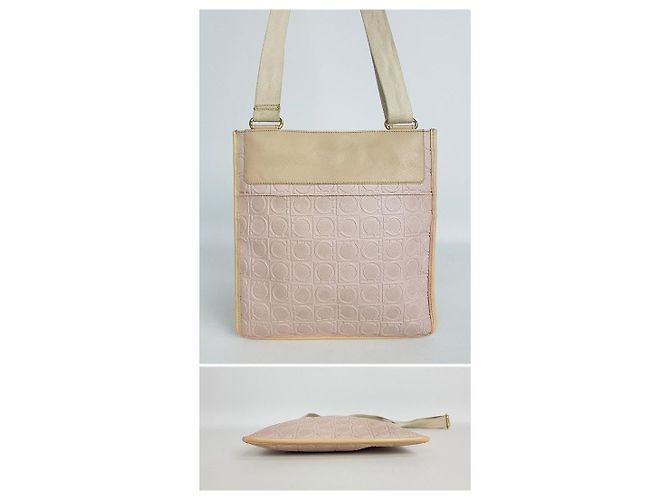 Salvatore Ferragamo Borsa a tracolla con logo Gancini Ferragamo Rosa - vista 4