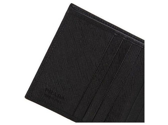 Prada Monedero de cuero Saffiano negro - vista 10
