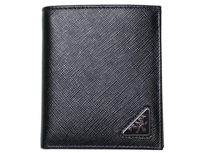 Prada Monedero de cuero Saffiano negro - vista 2