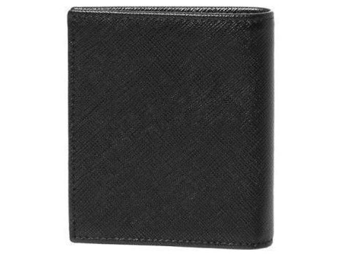 Prada Monedero de cuero Saffiano negro - vista 3