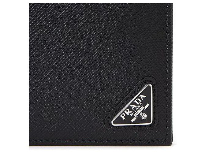 Prada Monedero de cuero Saffiano negro - vista 5