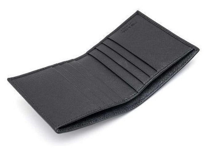 Prada Monedero de cuero Saffiano negro - vista 6
