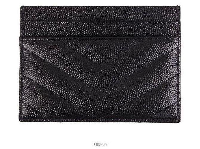 Saint Laurent Portafoglio matelassé con hardware dorato Nero - vista 4