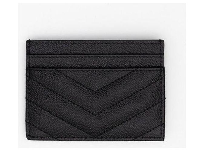 Saint Laurent Portafoglio matelassé con hardware dorato Nero - vista 6