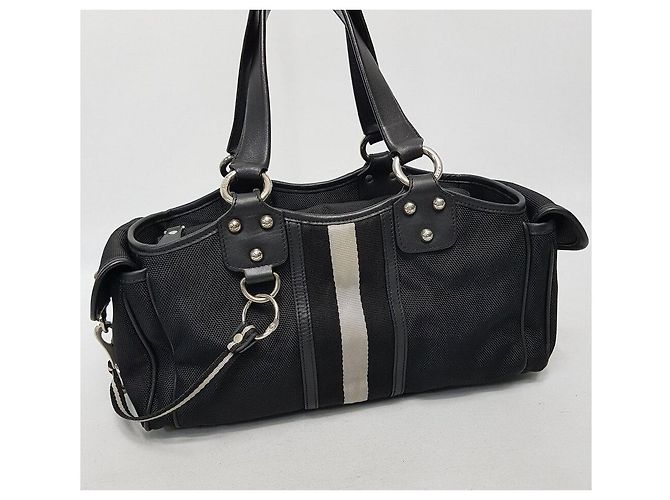 Bally Borsa Tote a Tre Strisce Nero - vista 2