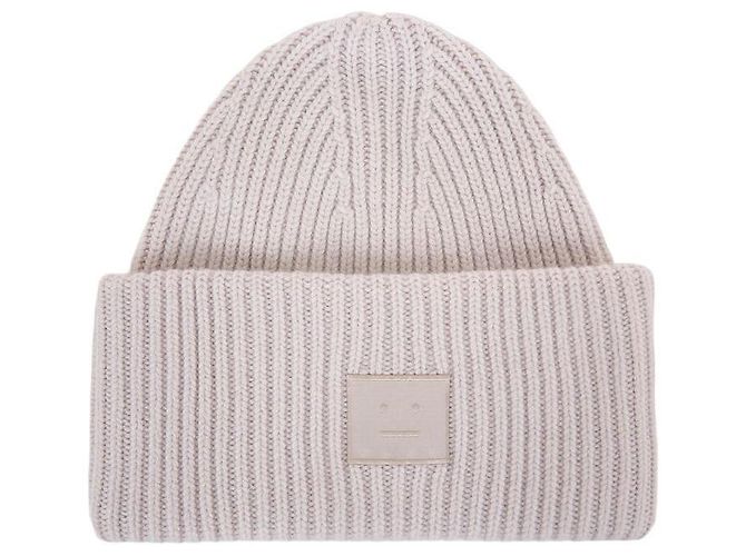 Acne Gorro de lana con gran logo Castaño - vista 2