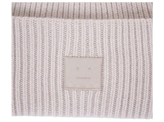 Acne Gorro de lana con gran logo Castaño - vista 4