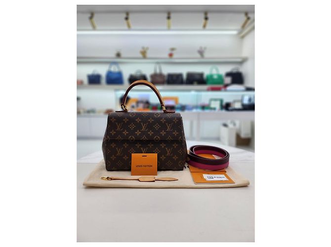 Louis Vuitton Borsa Tote e a Spalla Cluny BB Marrone - vista 2
