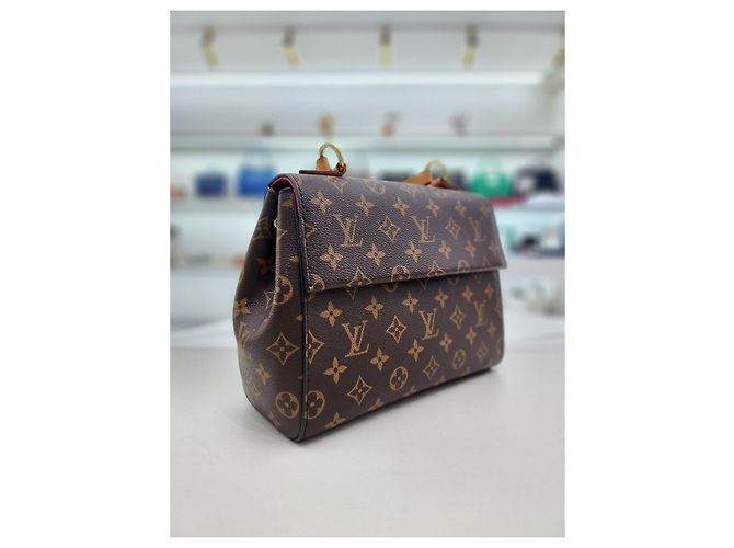 Louis Vuitton Borsa Tote e a Spalla Cluny BB Marrone - vista 4