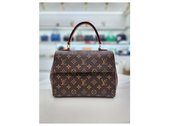 Louis Vuitton Borsa Tote e a Spalla Cluny BB Marrone - vista 9