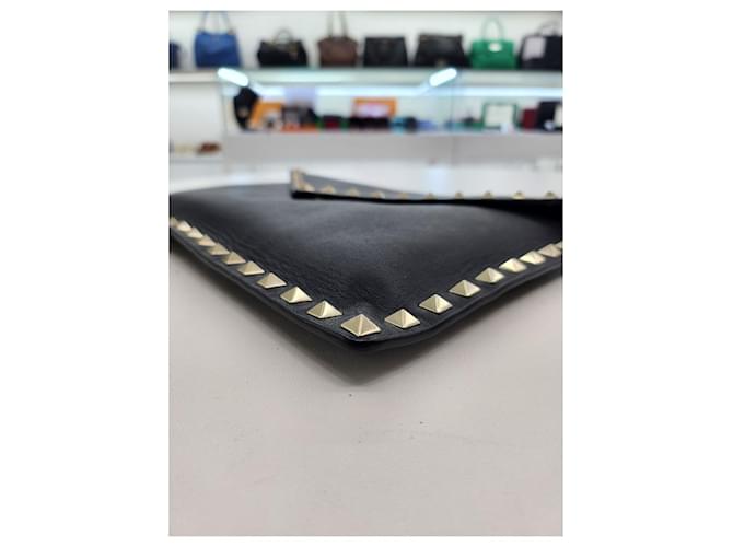 Valentino Borsa Clutch Envelope Rockstud Nero - vista 16
