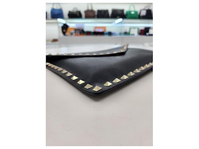 Valentino Borsa Clutch Envelope Rockstud Nero - vista 17