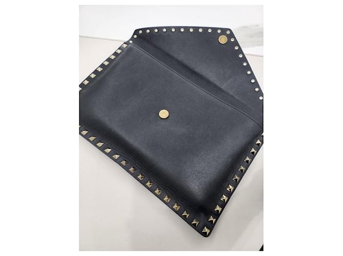 Valentino Borsa Clutch Envelope Rockstud Nero - vista 18