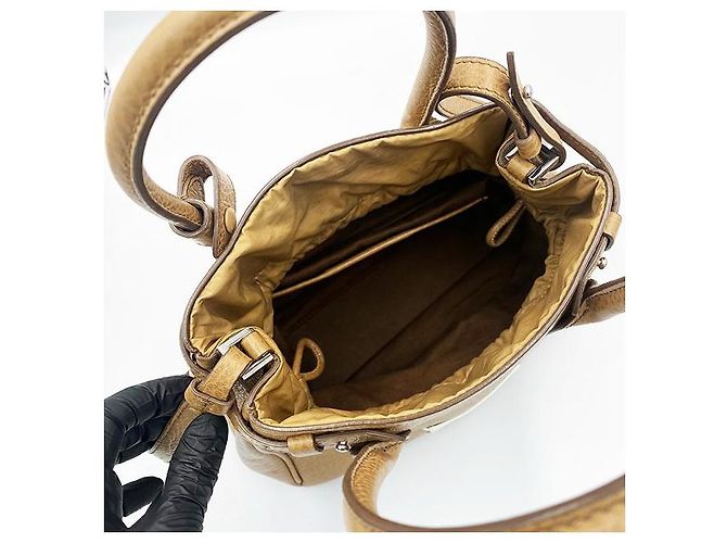 Maison Martin Margiela Kleine braune Drawstring-Tote von Maison Margiela - Ansicht 7