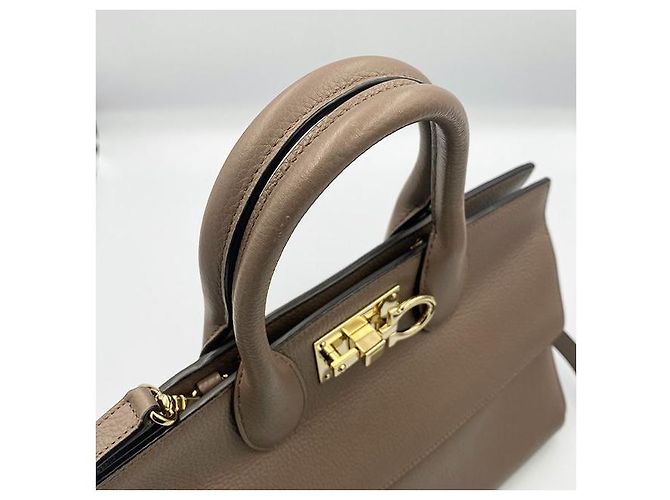 Salvatore Ferragamo Piccola Borsa Tote Brown Studio Marrone - vista 8