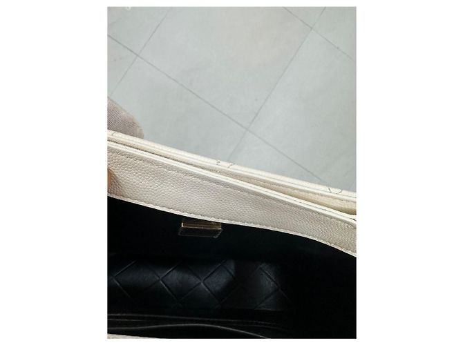Chanel Borsa Messenger Mini Caviar Bianco Oro Spalla Crossbody - vista 8